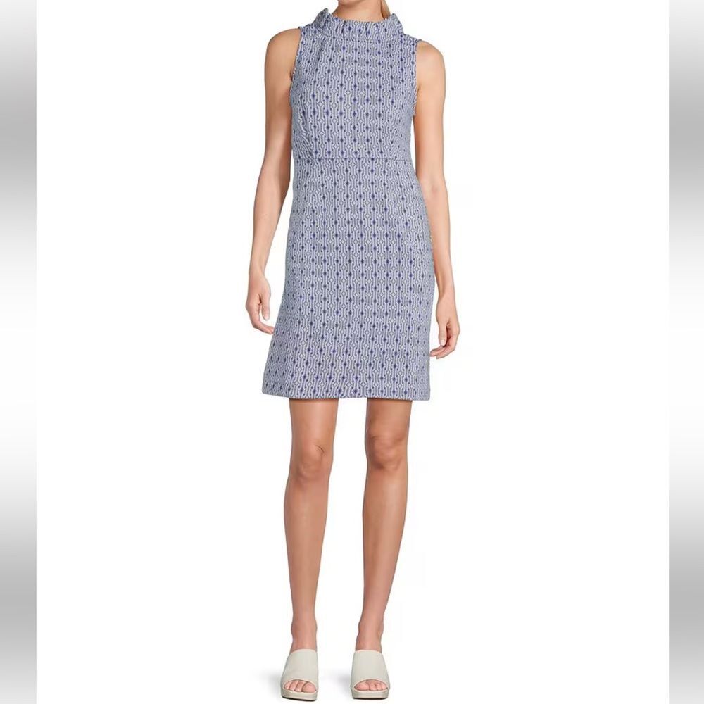 New Tyler Boe Erica Bermuda Chain Link Jacquard Sleeveless Sheath Dress Size XS